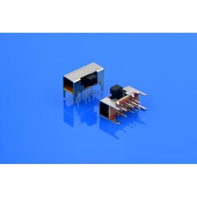 GH23D05 90° / 180° Griffrichtung, Schiebeschalter Double Pole Double Throw (DPDT), 3 Positionen, SMD/DIP-Schiebeschalter